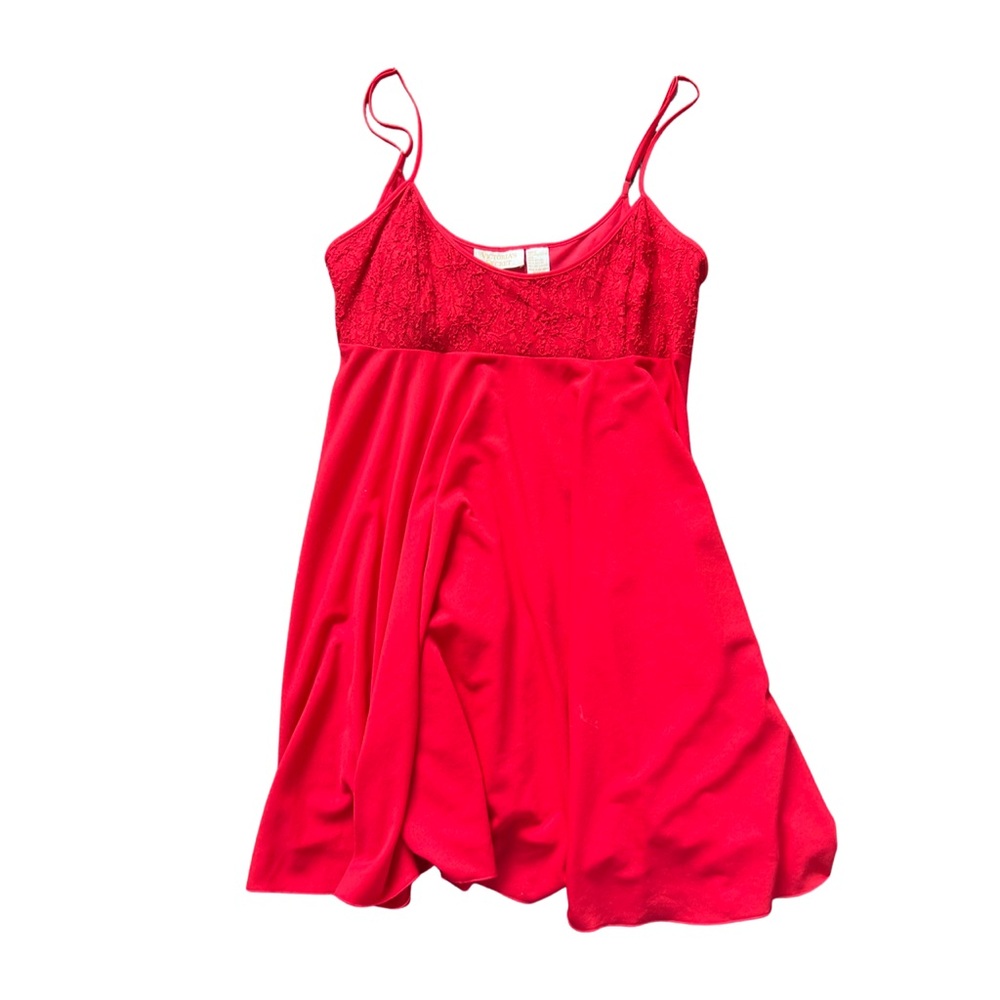 Victoria's Secret Red Lace Chemise